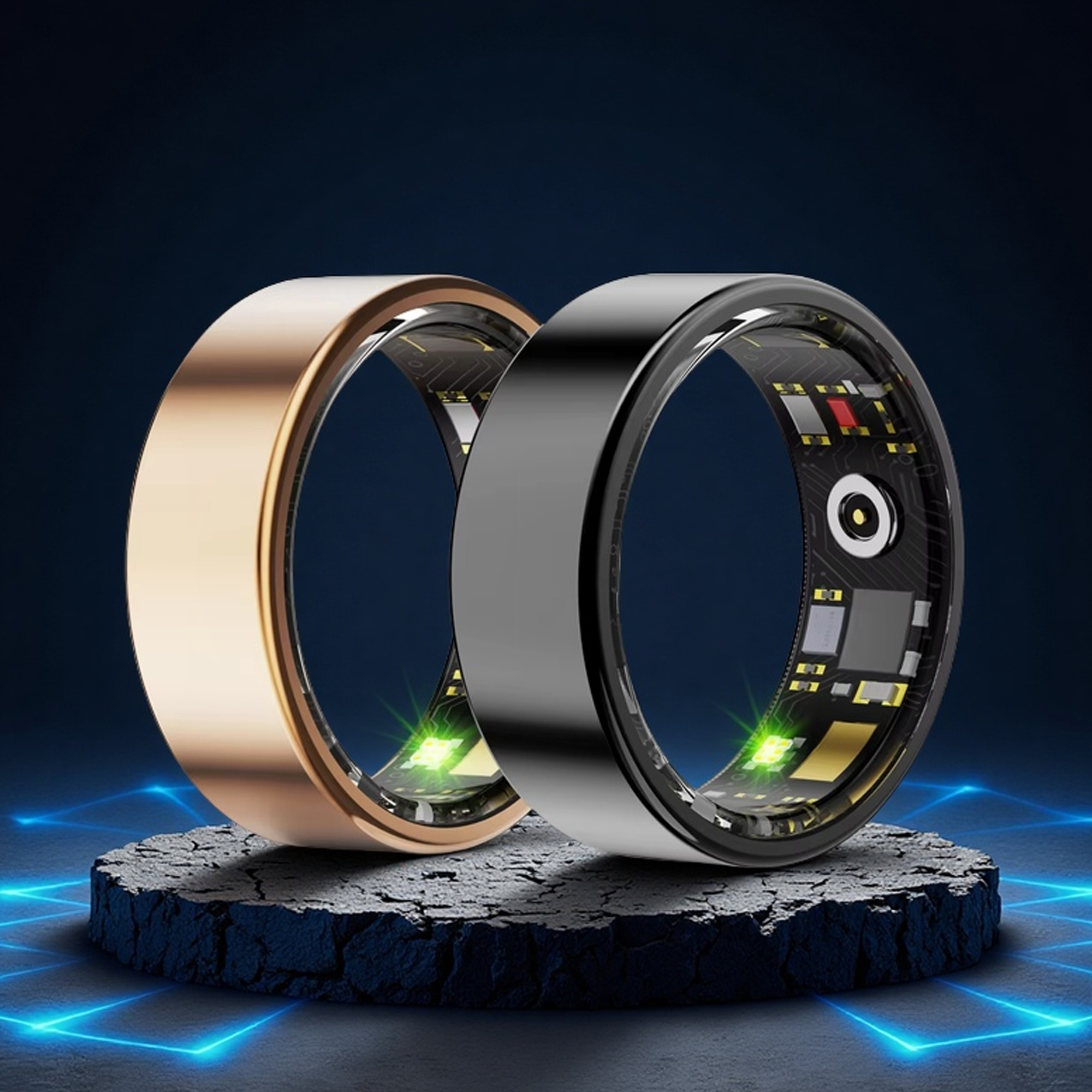 Metal Smart Ring – خاتم ذكي معدني بمراقبة صحية كاملة 2025 - الصورة 4