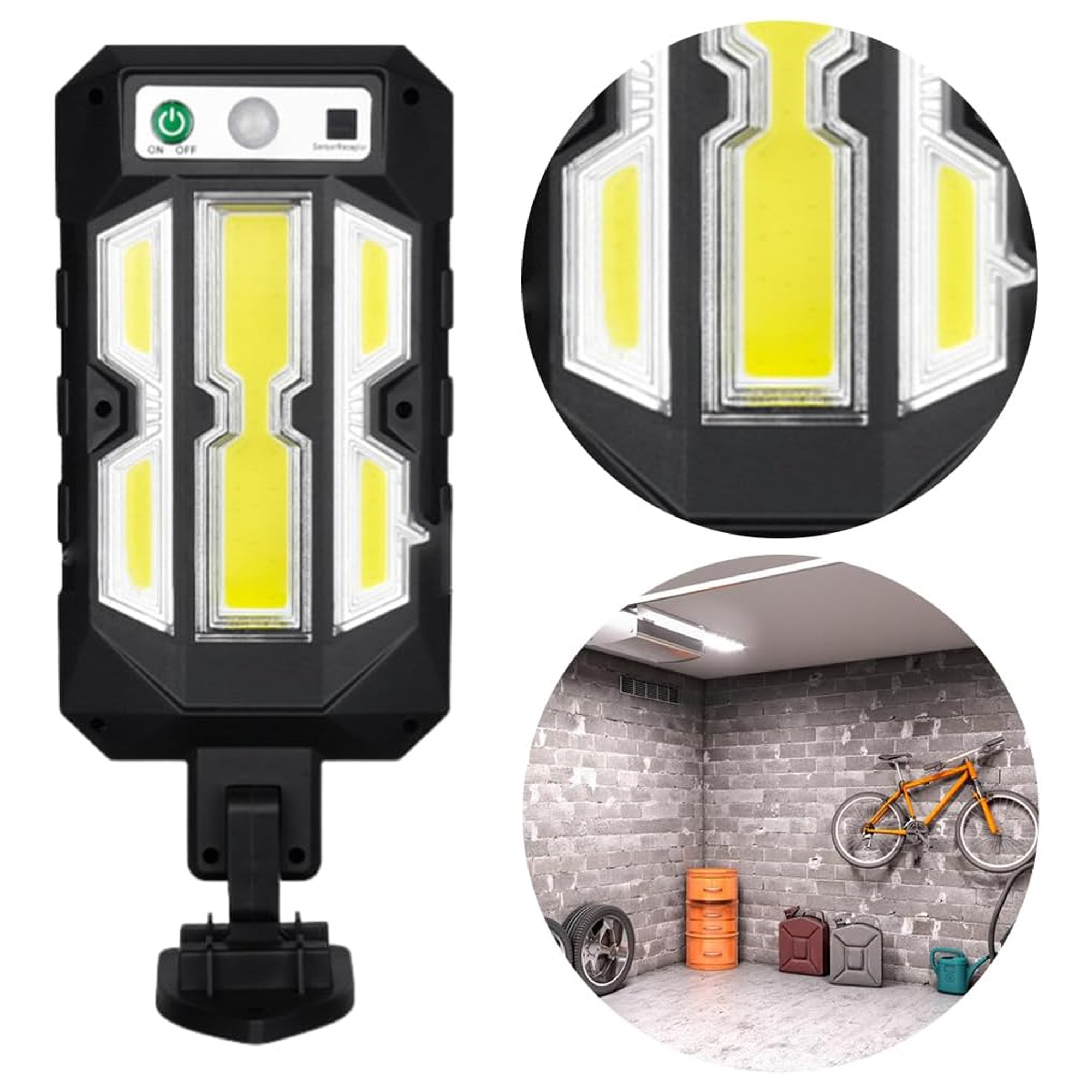 كشاف إلكتروني بالطاقة الشمسية H – 48 لمبة COB - الصورة 4