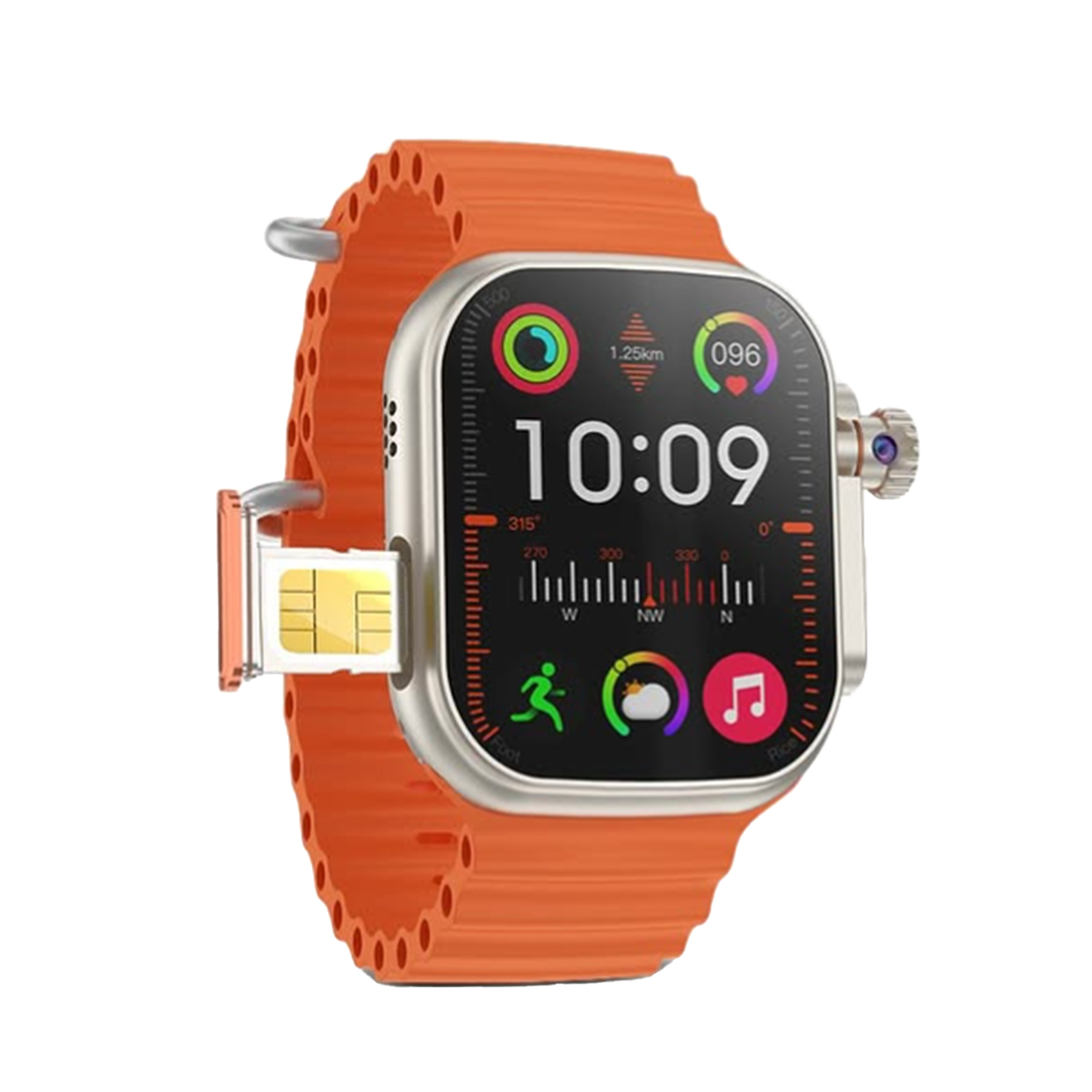 ساعة سمارت بمدخل شريحة + 3 أساور هدية