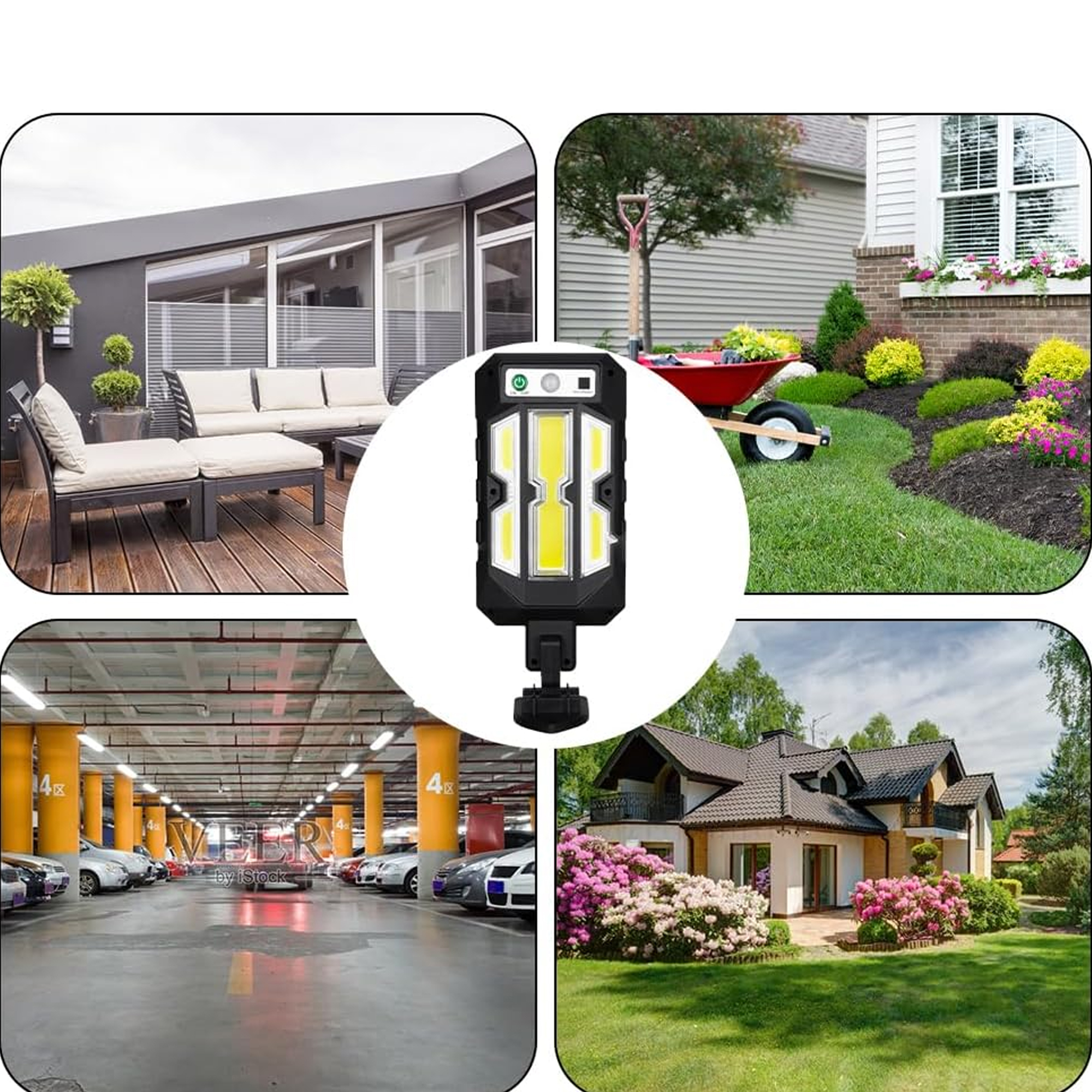 كشاف إلكتروني بالطاقة الشمسية H – 48 لمبة COB - الصورة 2