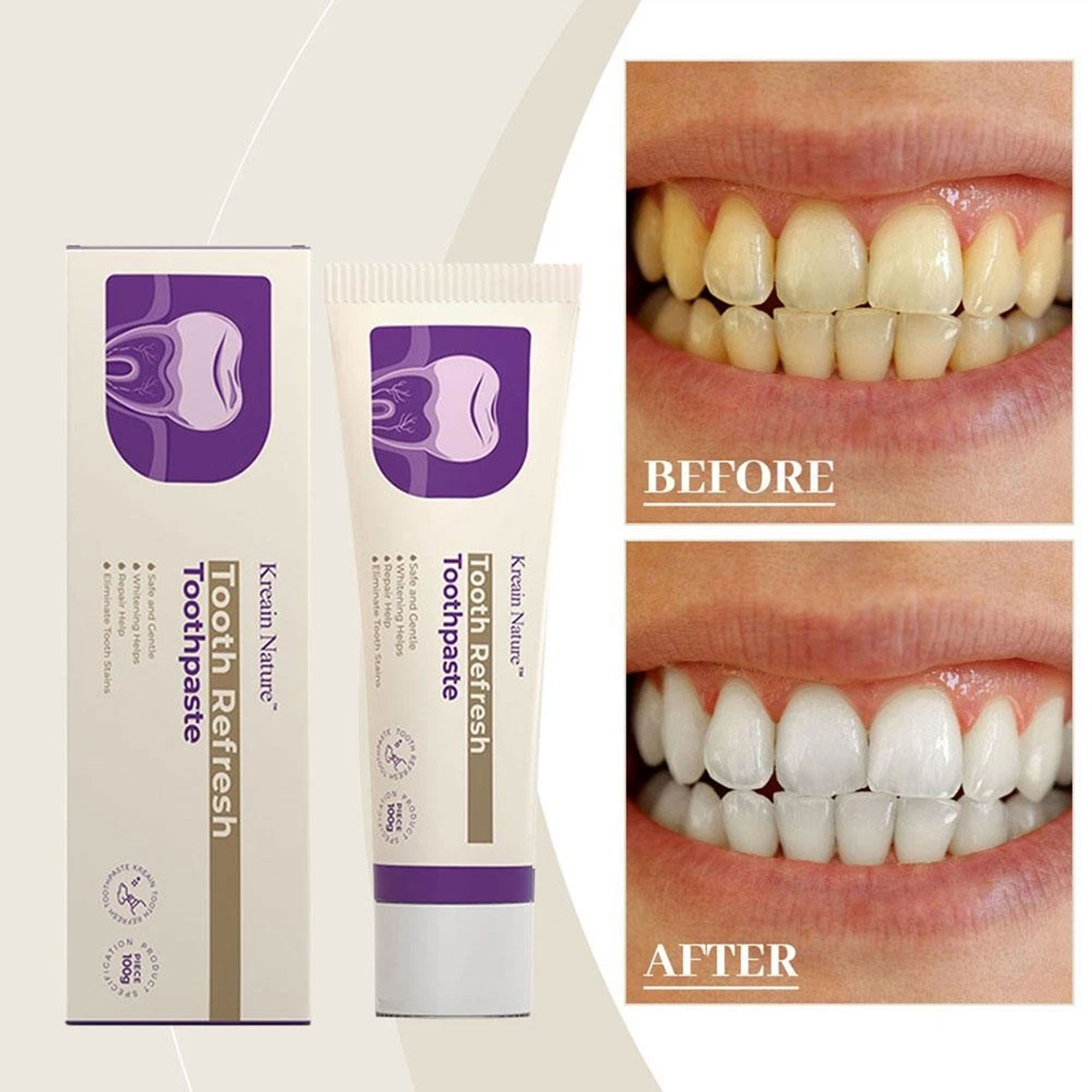 المعجون التريندي الطبيعي لتفتيح الأسنان و ازالة البلاك و انعاش رائحة الفم - الصورة 6