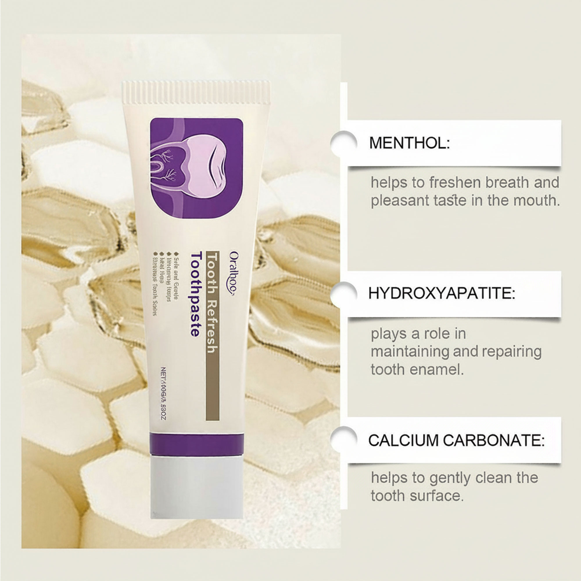 المعجون التريندي الطبيعي لتفتيح الأسنان و ازالة البلاك و انعاش رائحة الفم - الصورة 3