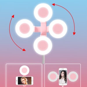 • حامل جوال بإضاءة خلفية و ريموت للتصوير عن بعد
