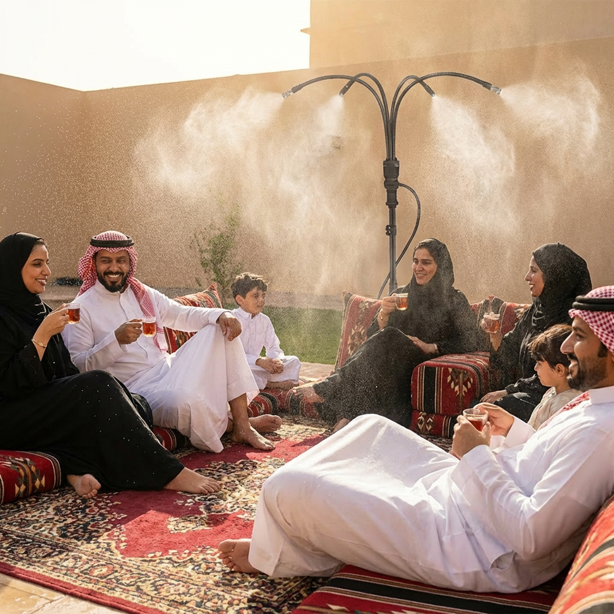 سيستم توزيع رش ارضيات الجناين و نظام رذاذ محمول بطول 79 سم للتبريد في الهواء الطلق من دى ال سى بضمان عامين - الصورة 3