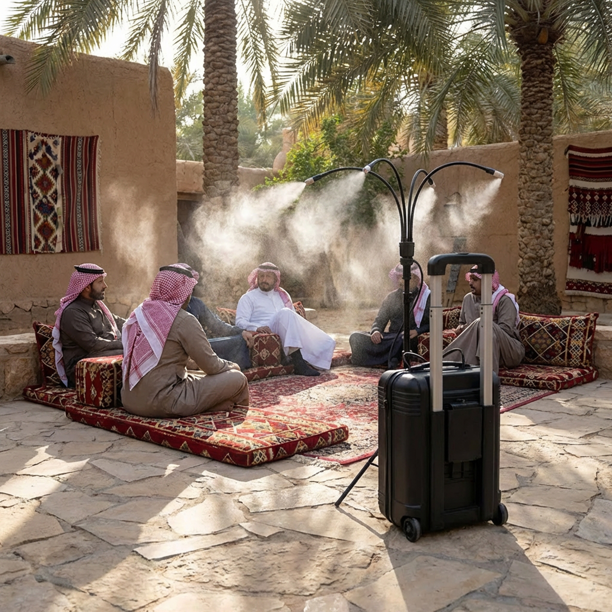 سيستم توزيع رش ارضيات الجناين و نظام رذاذ محمول بطول 79 سم للتبريد في الهواء الطلق من دى ال سى بضمان عامين - الصورة 6