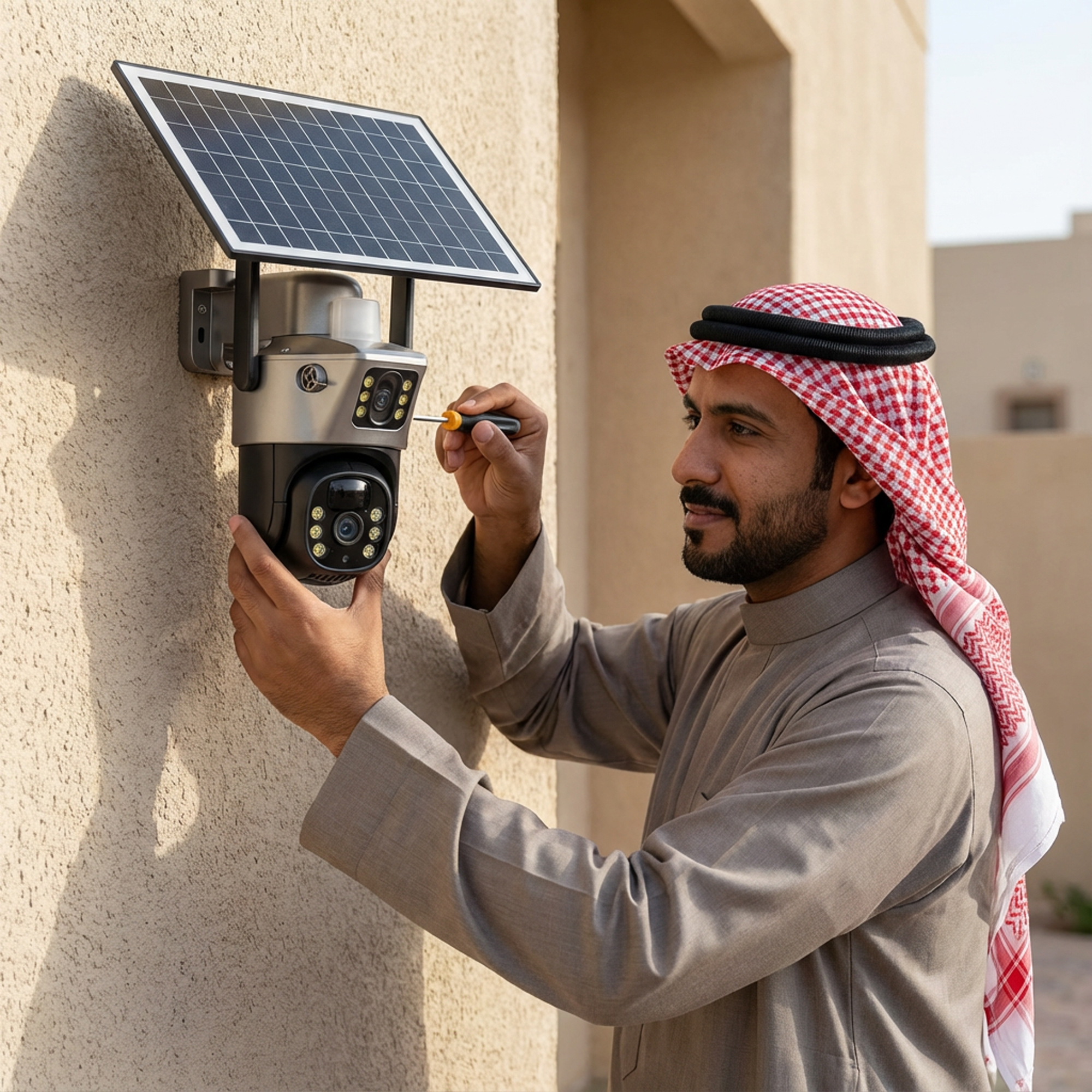 • كاميرا بالطاقة الشمسية عدسة مزدوجة شريحة (10XZoom)(ضمان 6 اشهر ) - الصورة 4