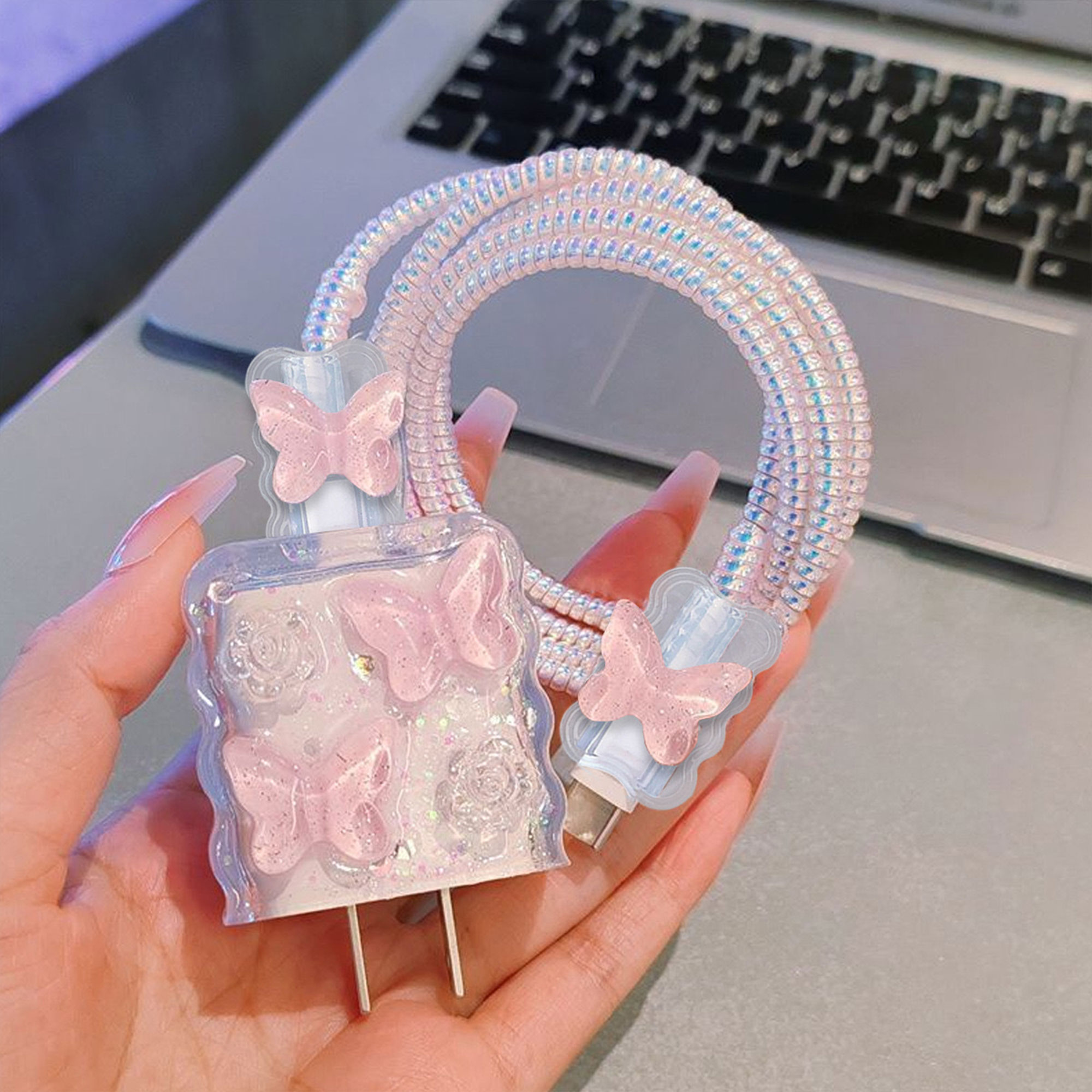 جراب كابل شحن ورأس الشاحن من 5 قطع - الصورة 3