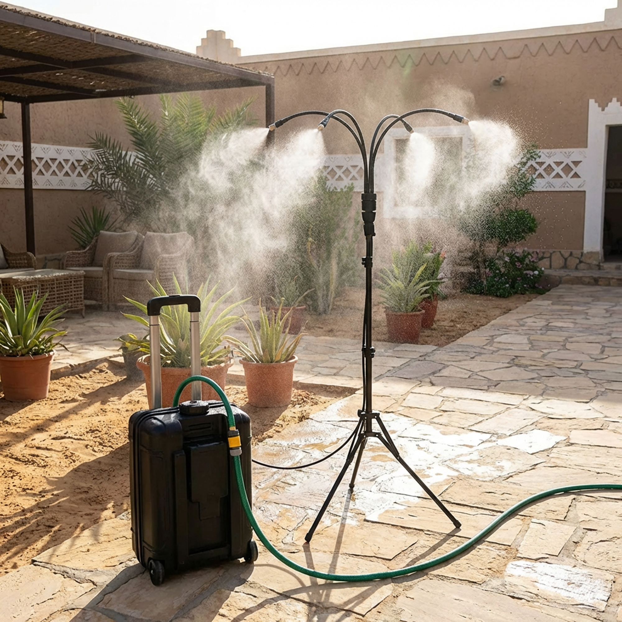 سيستم توزيع رش ارضيات الجناين و نظام رذاذ محمول بطول 79 سم للتبريد في الهواء الطلق من دى ال سى بضمان عامين - الصورة 2