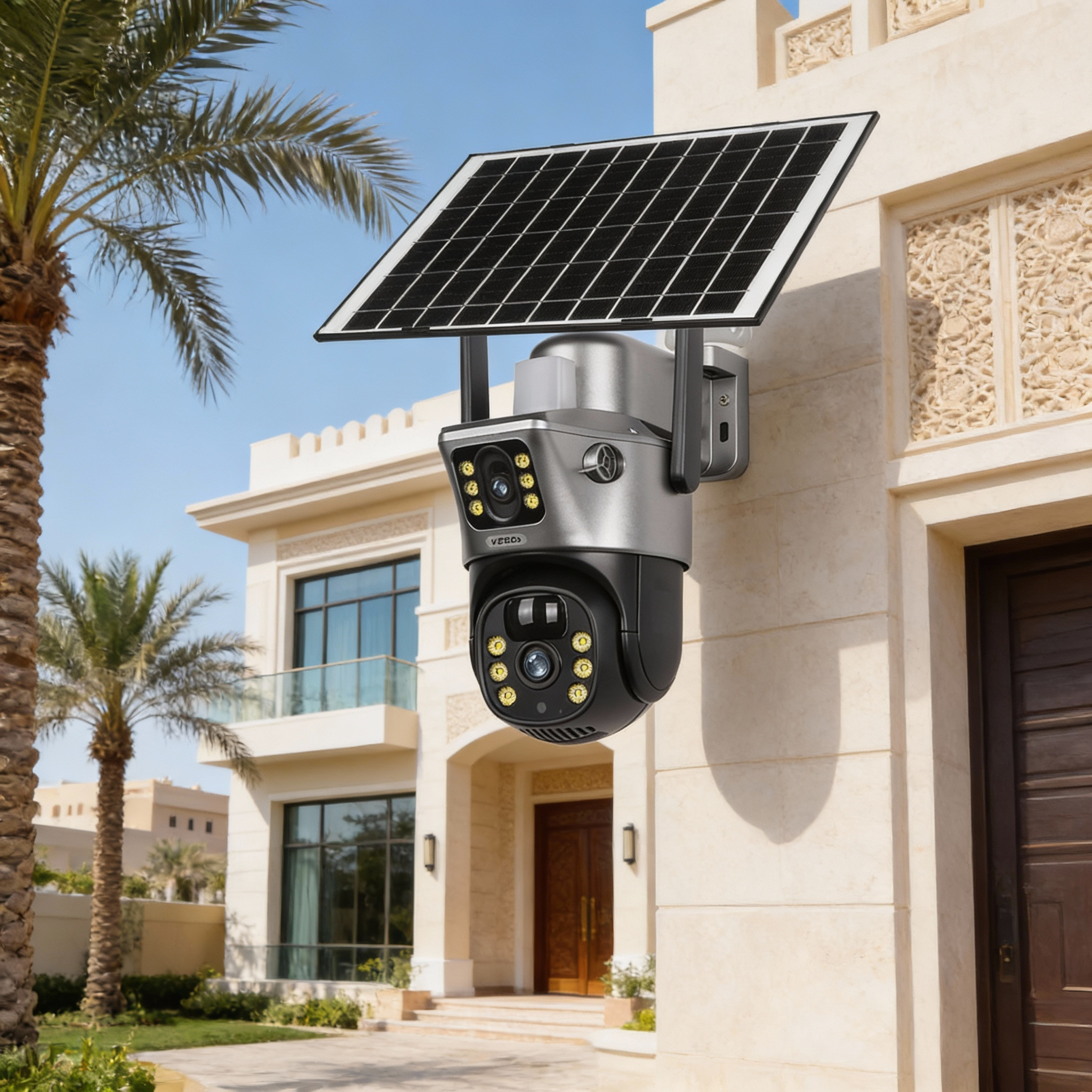 • كاميرا بالطاقة الشمسية عدسة مزدوجة شريحة (10XZoom)(ضمان 6 اشهر ) - الصورة 5