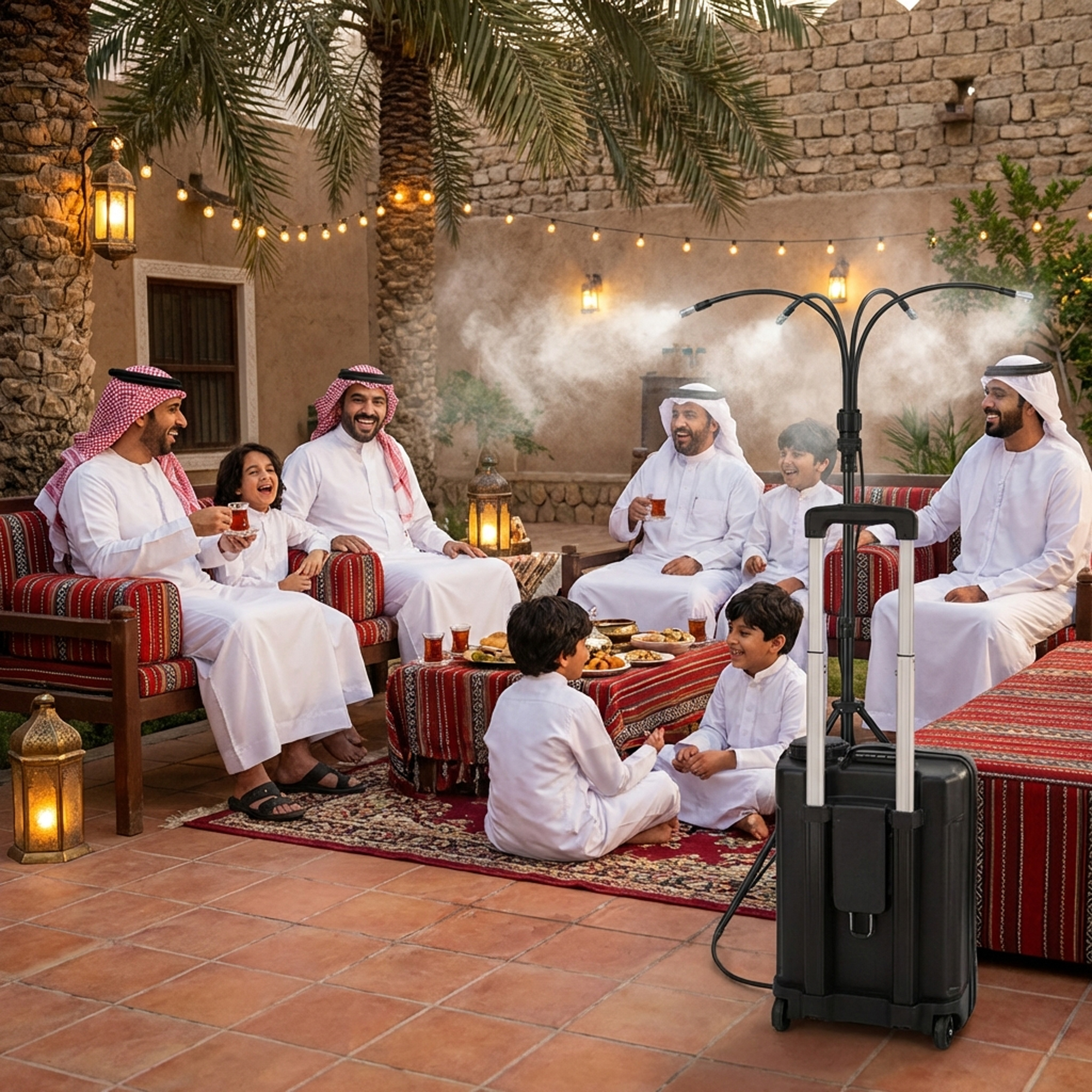 سيستم توزيع رش ارضيات الجناين و نظام رذاذ محمول بطول 79 سم للتبريد في الهواء الطلق من دى ال سى بضمان عامين - الصورة 5