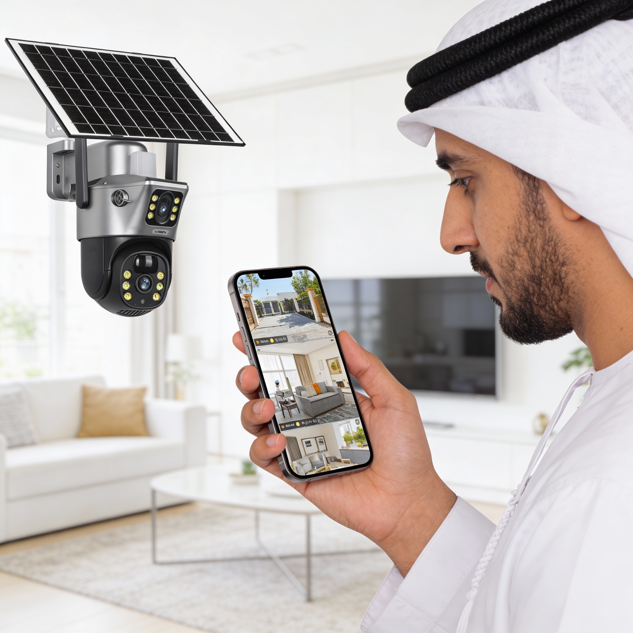 • كاميرا بالطاقة الشمسية عدسة مزدوجة شريحة (10XZoom)(ضمان 6 اشهر ) - الصورة 7