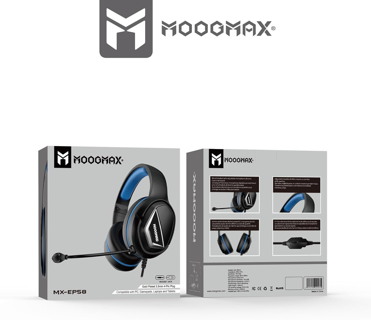 • MOOG MAX (ضمان عامين) Gaming headphone