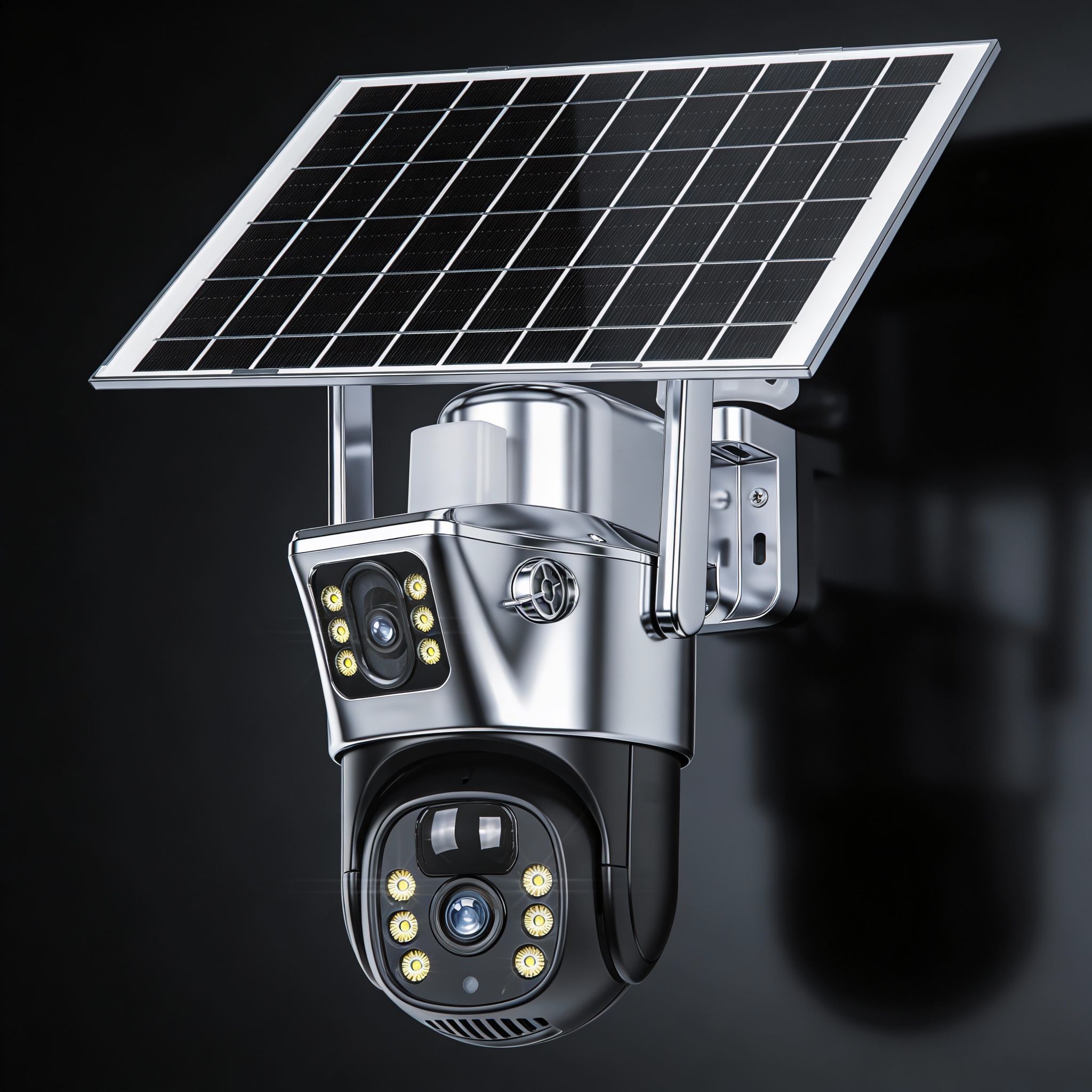 • كاميرا بالطاقة الشمسية عدسة مزدوجة شريحة (10XZoom)(ضمان 6 اشهر ) - الصورة 6